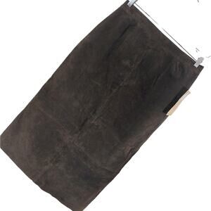 NWT! FASHION BUG! COCOA BROWN GENUINE SUEDE LEATHER PENCIL STYLE SKIRT! SZ 18